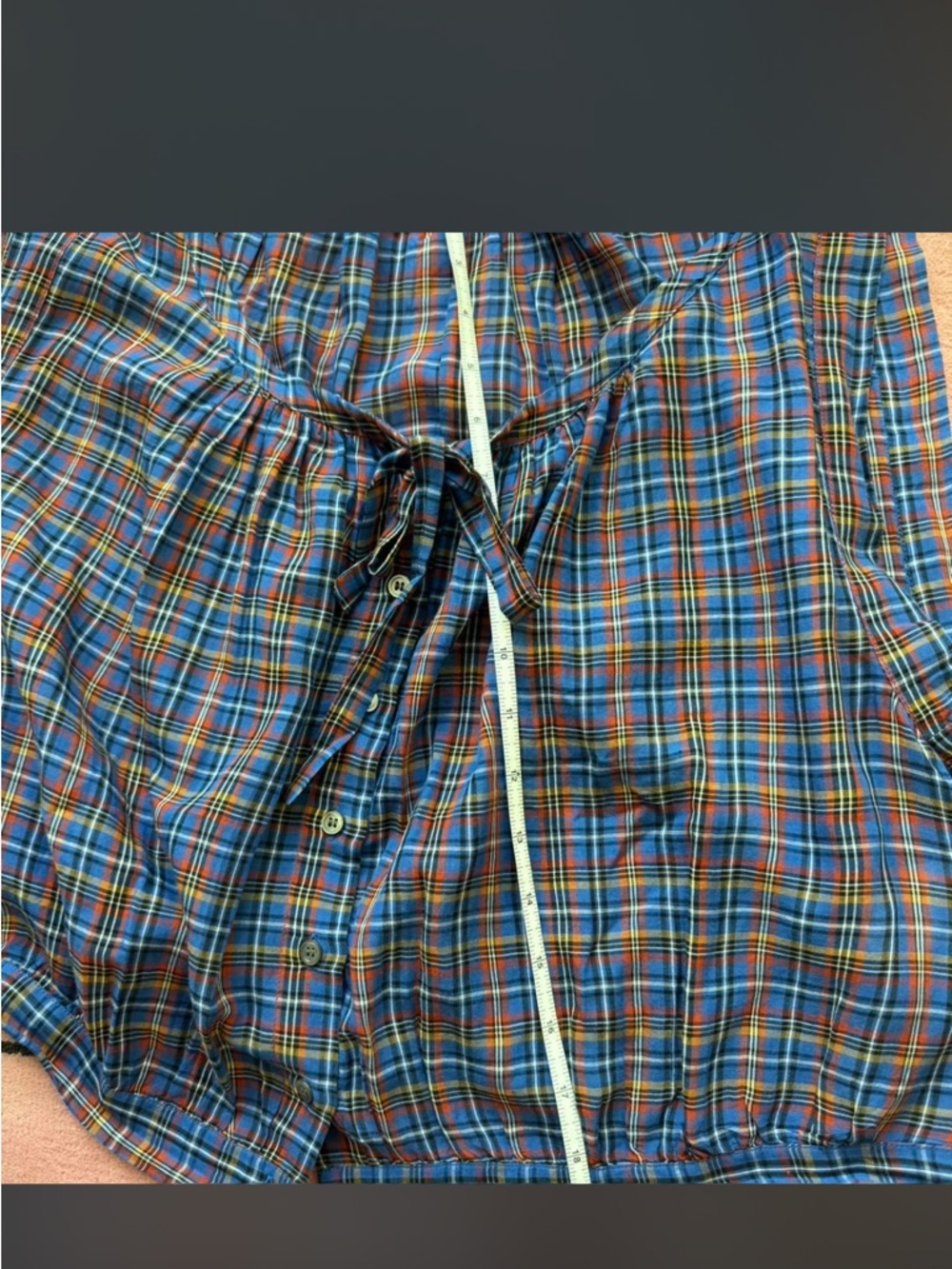 Doen roselle blouse French plaid - Picture 3 of 4
